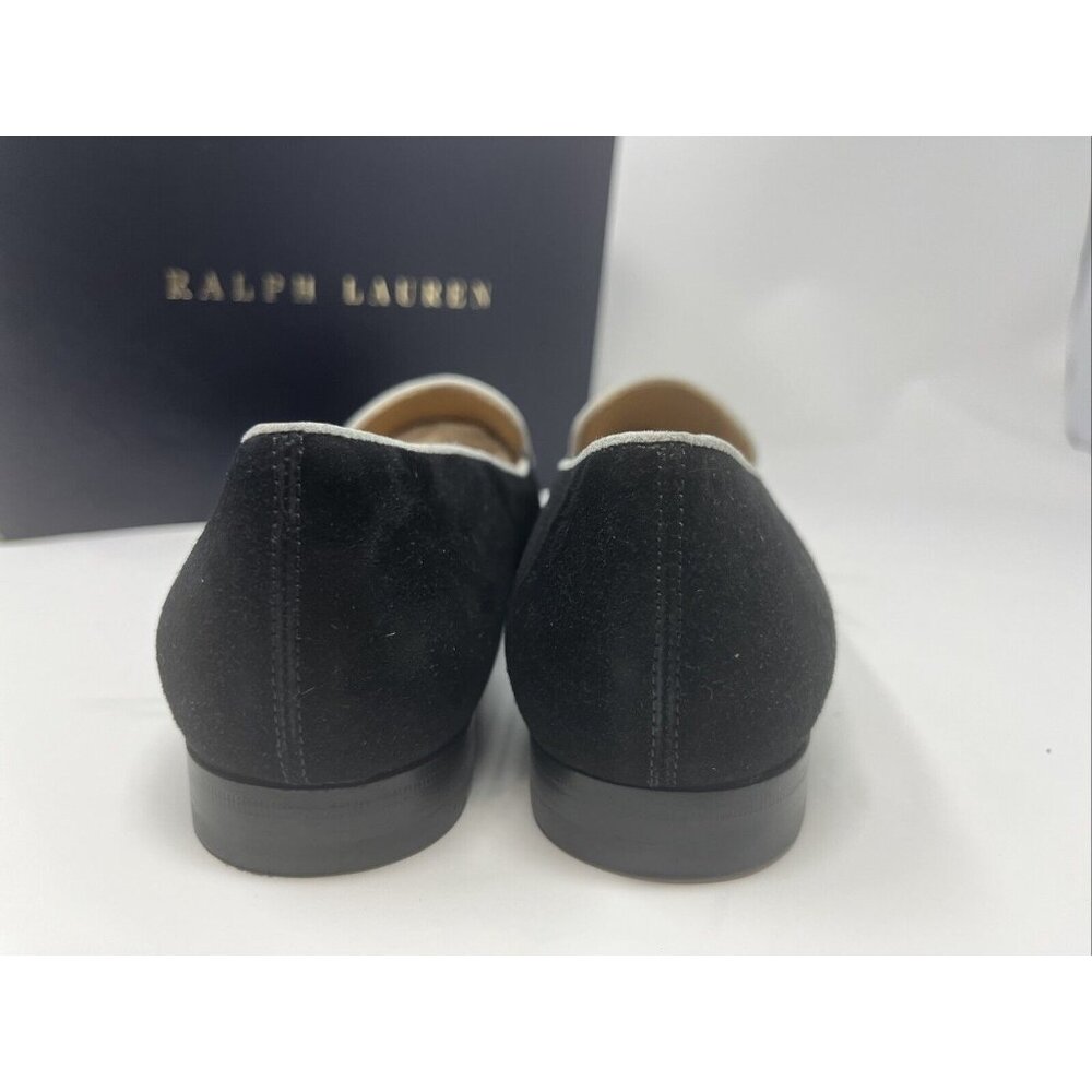 Polo Ralph Lauren Purple Label Black White Tassel Loafer Dress Shoes 37 B 6 1/2 - Picture 13 of 15